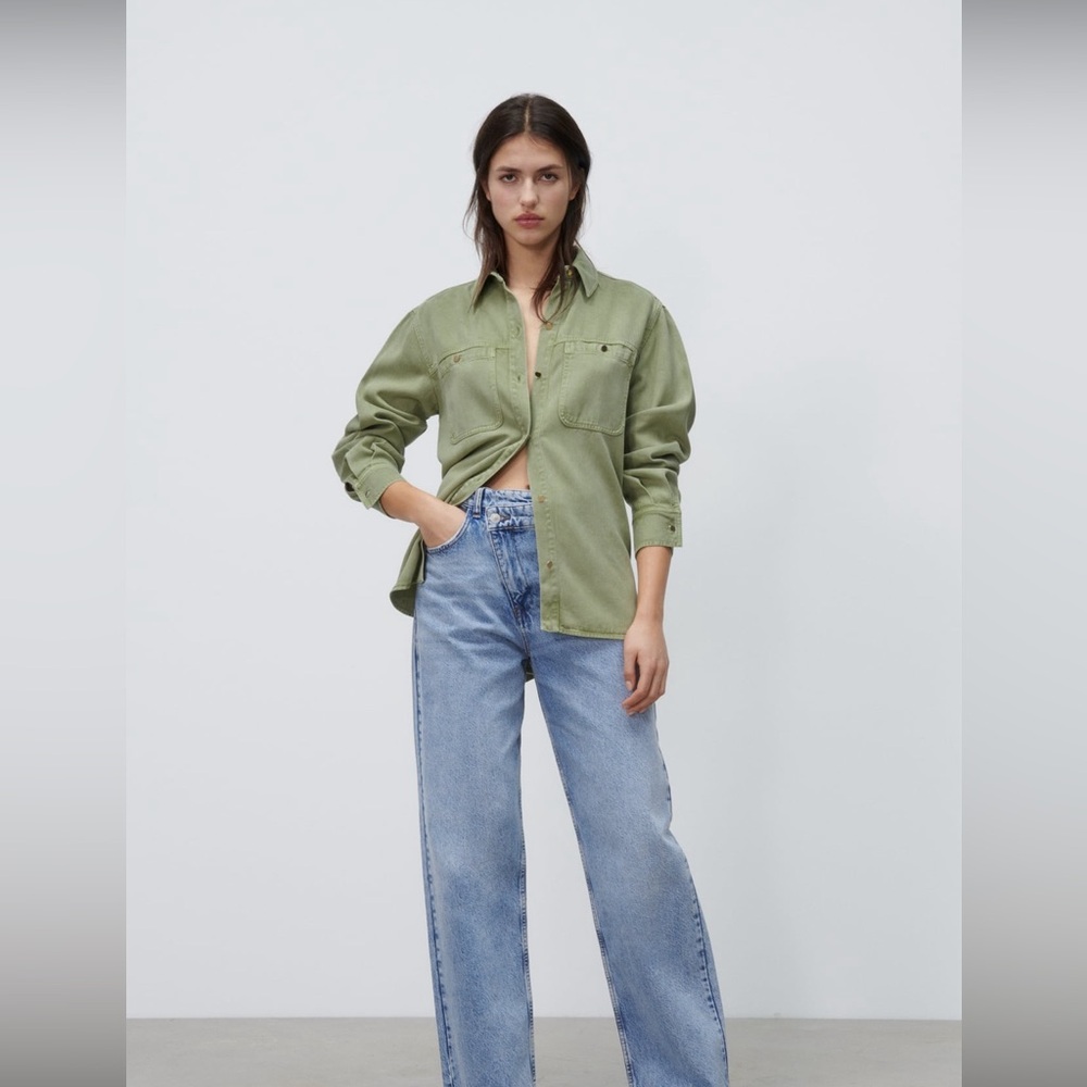 Oversized shirt khaki